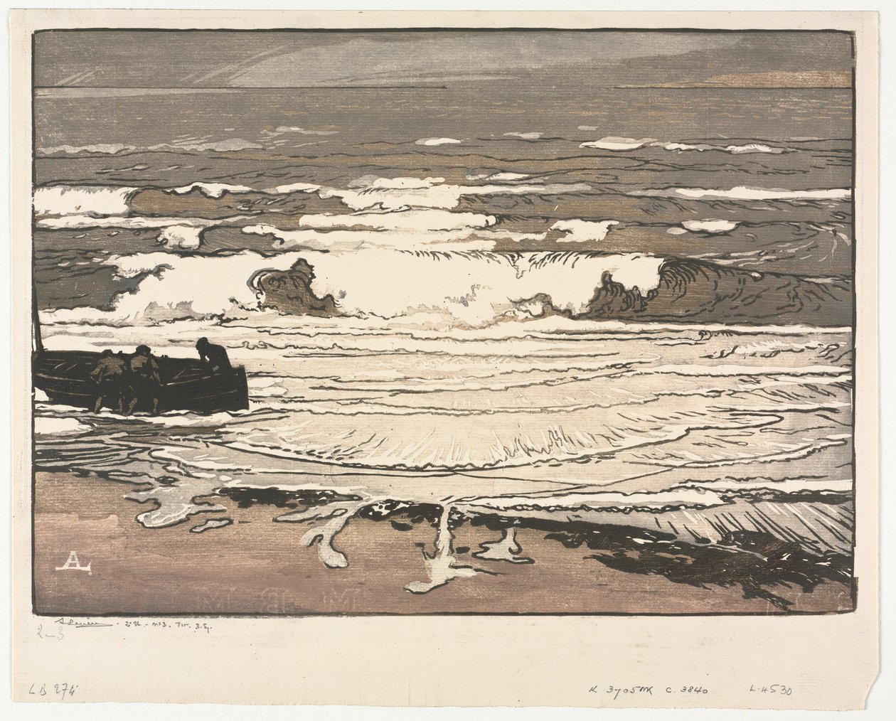 The Breaking Waves, 1901. szeptemberi árapály alkotó: Auguste Louis Lepère