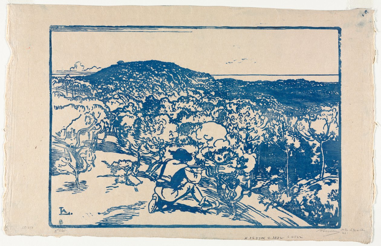 Az orvvadász, Saint Jean de Mont dűnéi alkotó: Auguste Louis Lepère