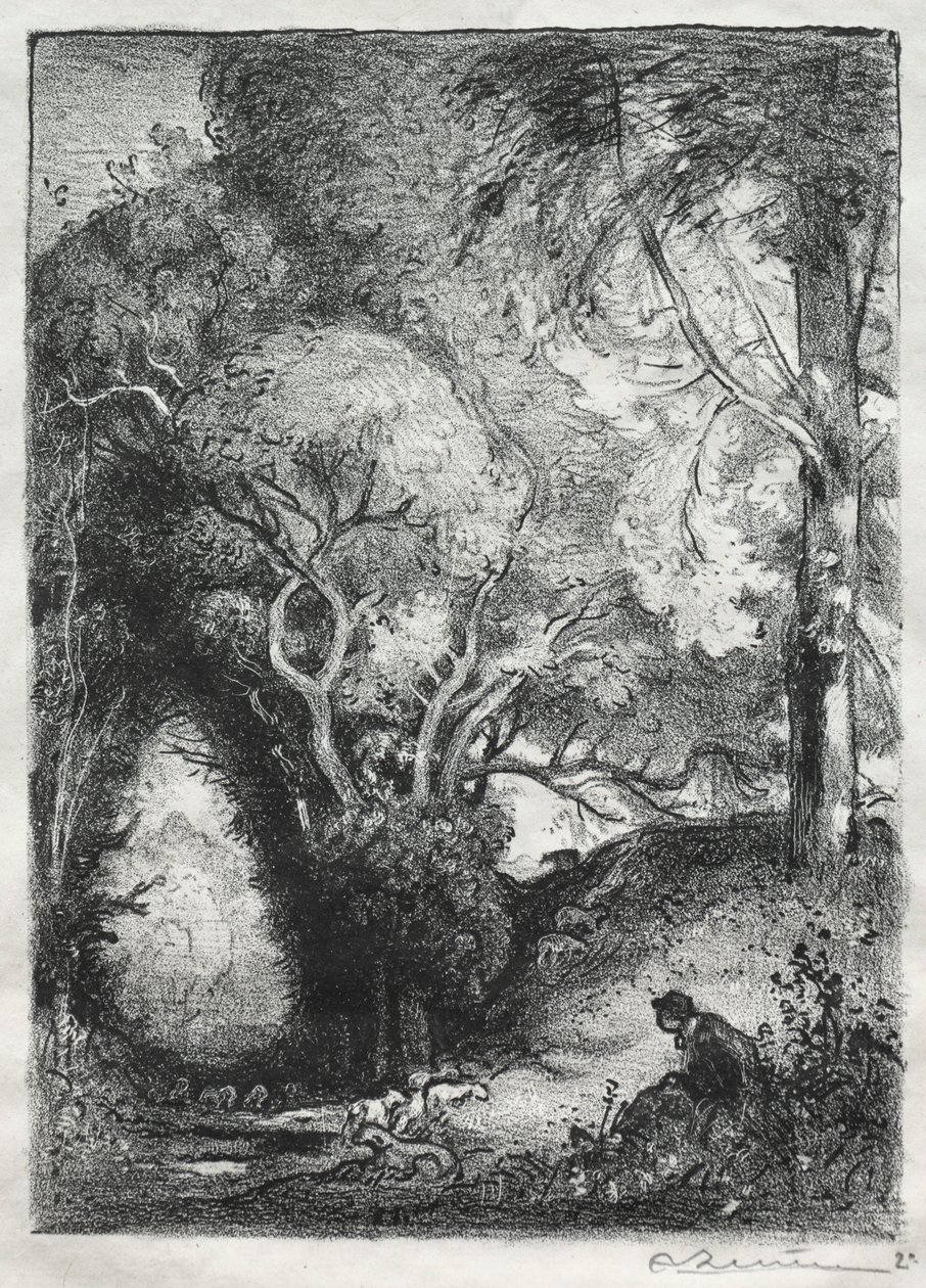 A szakadék júniusban. alkotó: Auguste Louis Lepère