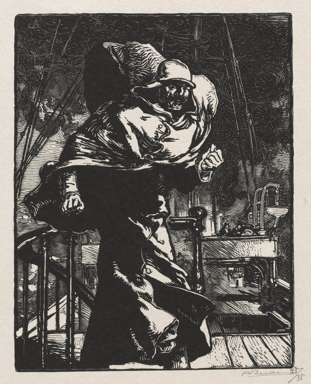 Az 1914-es háború. Első sorozat. Vilmos császár haragjában, 1915. alkotó: Auguste Louis Lepère
