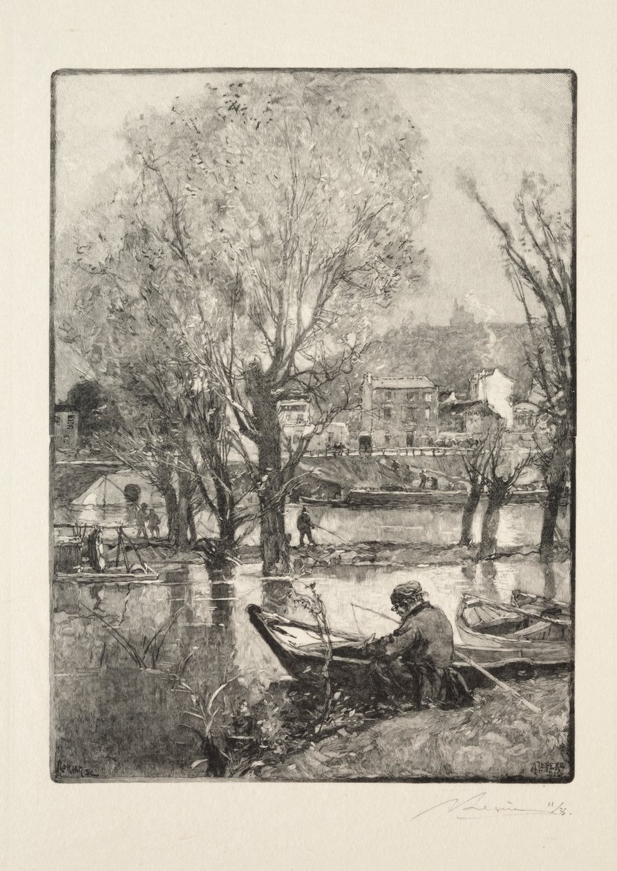 A Billancourt-sziget egyik sarka alkotó: Auguste Louis Lepère