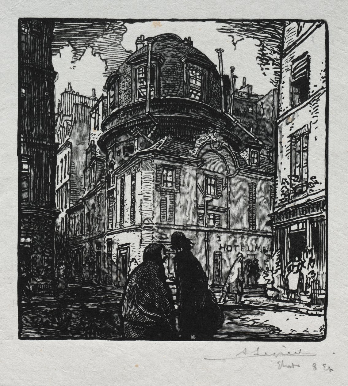 Kilátás a Hotel Colbertre alkotó: Auguste Louis Lepère