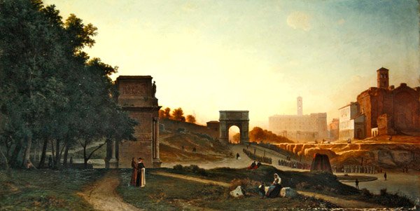 A fórum napnyugtakor, 1865 alkotó: Auguste Paul Charles Anastasi