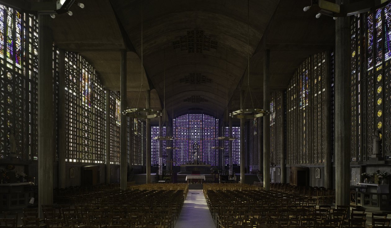 A Notre Dame du Raincy templom, Raincyban (Seine Saint Denis). Építés 1923, építészek: Gustave Perret (1876-1952) és Auguste Perret (1874-1954). Fényképezés 10/02/10. alkotó: Auguste Perret