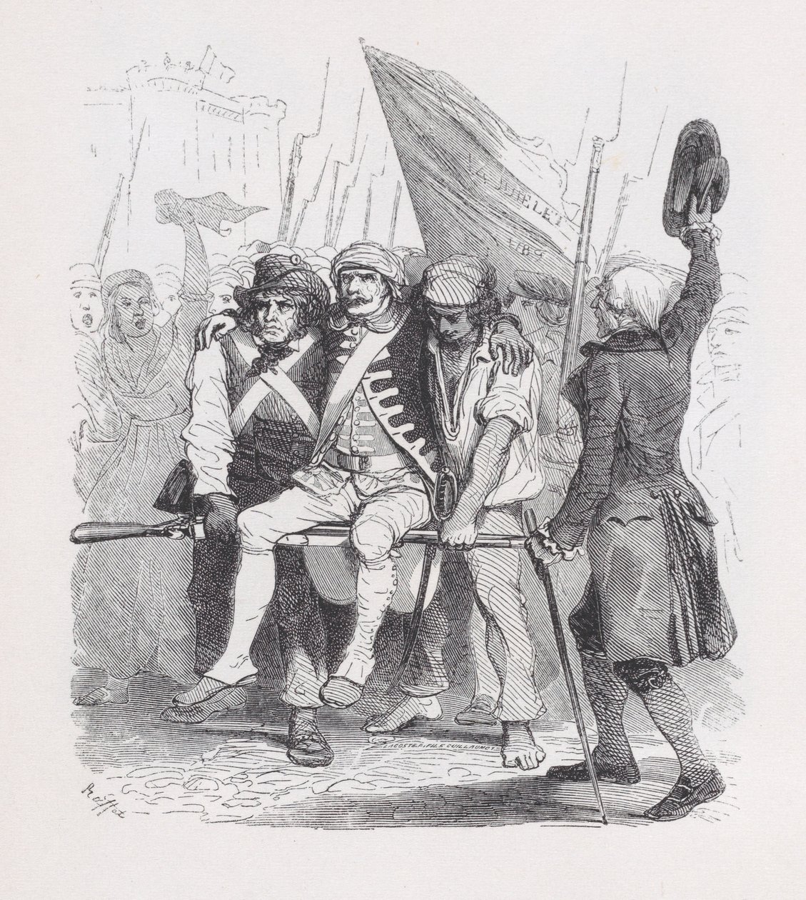 Július 14., The Complete Works of Béranger, 1836. Alkotók: Auguste Raffet, Lacoste, Eugène Guillaumot. alkotó: Auguste Raffet, Lacoste, Eugène Guillaumot
