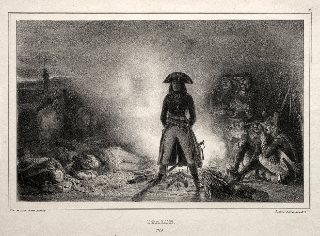 Album 1836-hoz: Olaszország, 1796, Napoleon Bonaparte, 1836. alkotó: Auguste Raffet