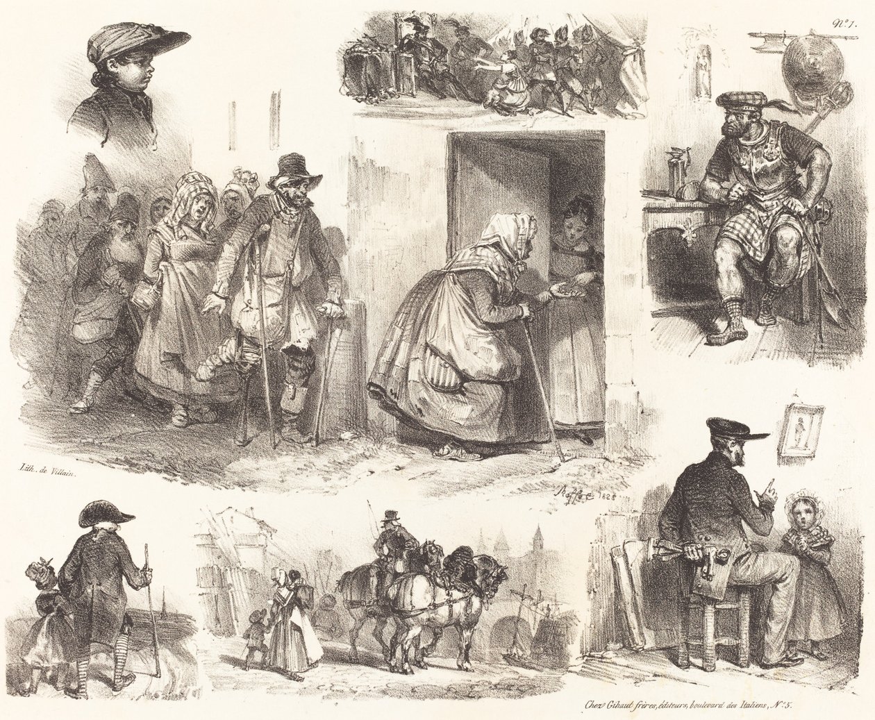 Nyolc matrica műfaji incidensek alkotó: Auguste Raffet