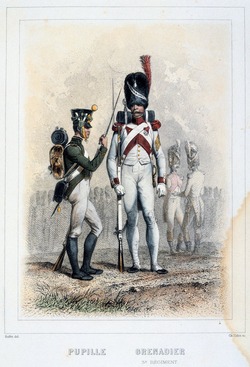 Gránátos és a 3. ezred tanítványa, 1859. alkotó: Auguste Raffet