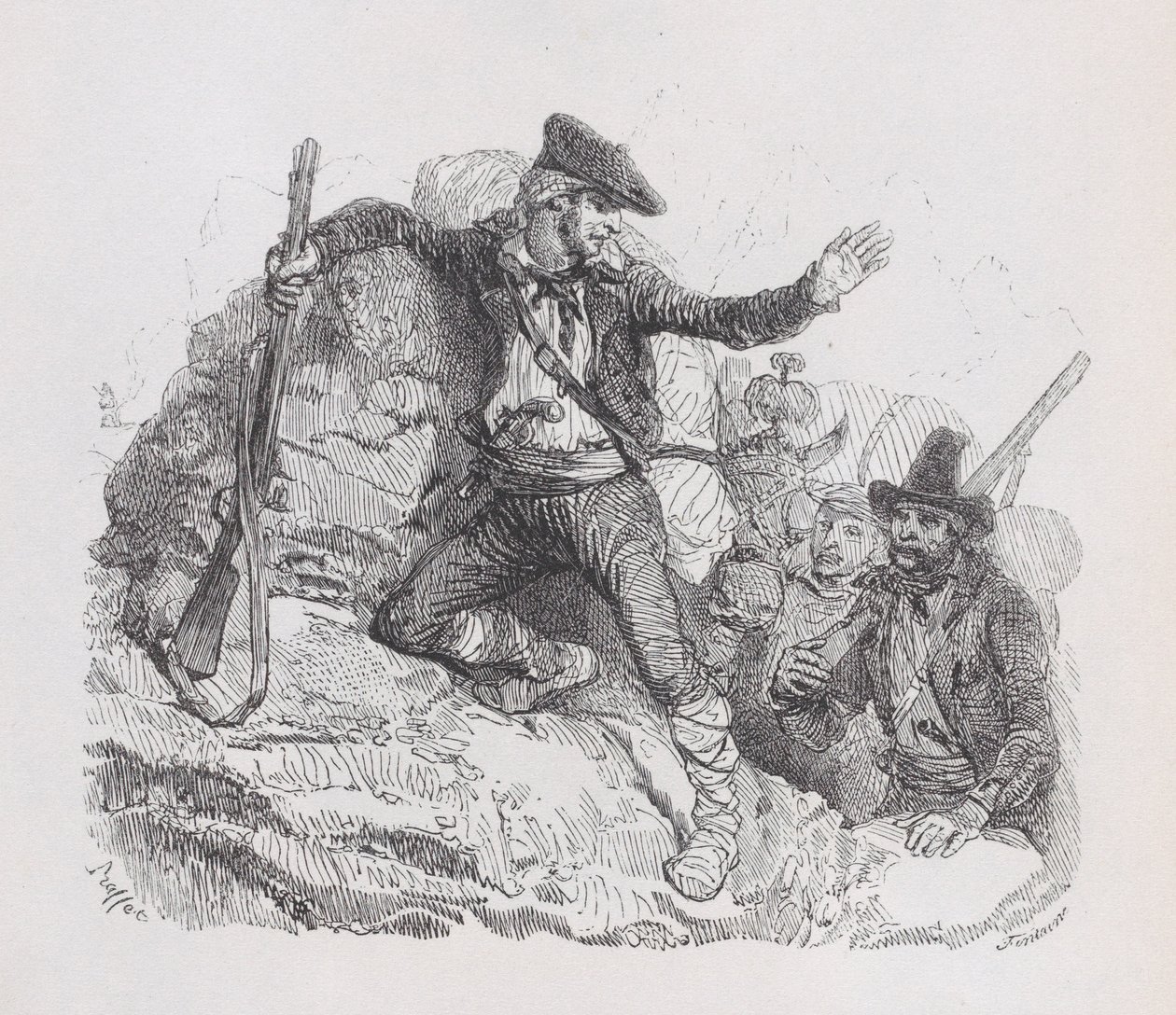 A csempészek, Béranger teljes műveiből, 1836 alkotó: Auguste Raffet