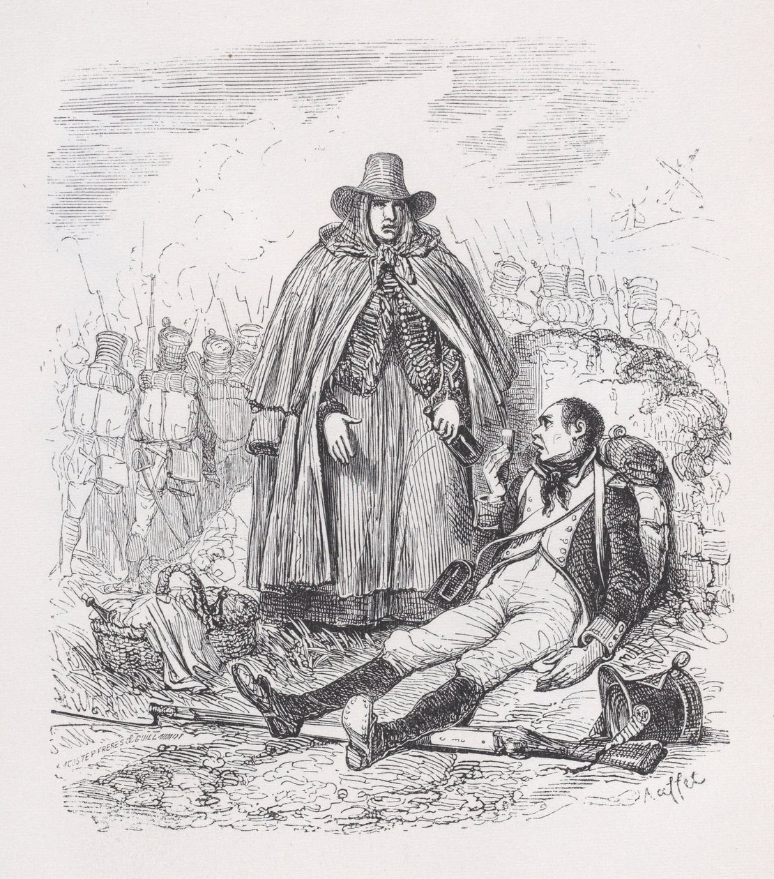A Vivandière Béranger teljes műveiből, 1836. alkotó: Auguste Raffet