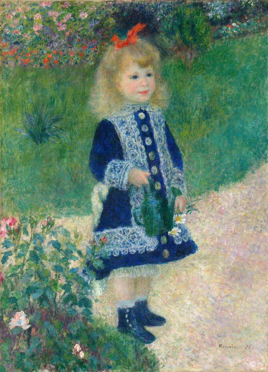 Egy lány öntözőkannával alkotó: Auguste Renoir