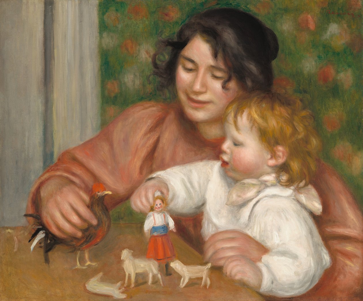 Gyermek játékokkal – Gabrielle és a művész fia, Jean alkotó: Auguste Renoir