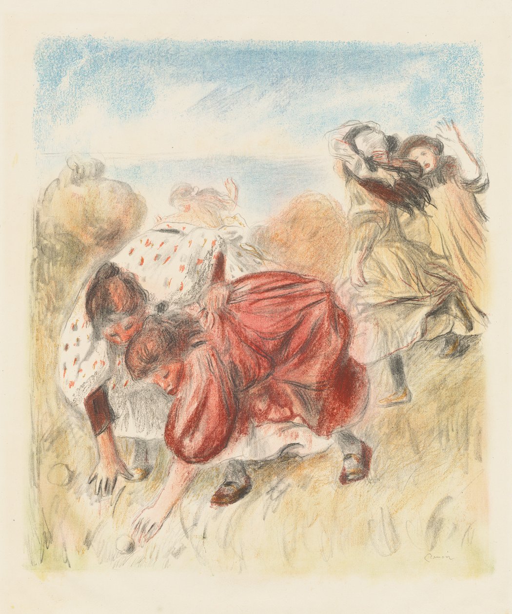 Labdázó gyerekek alkotó: Auguste Renoir