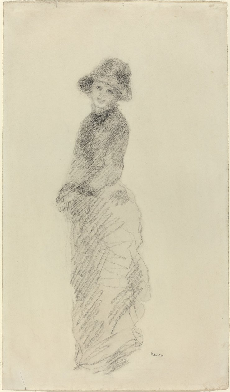 Fiatal Nő állt alkotó: Auguste Renoir