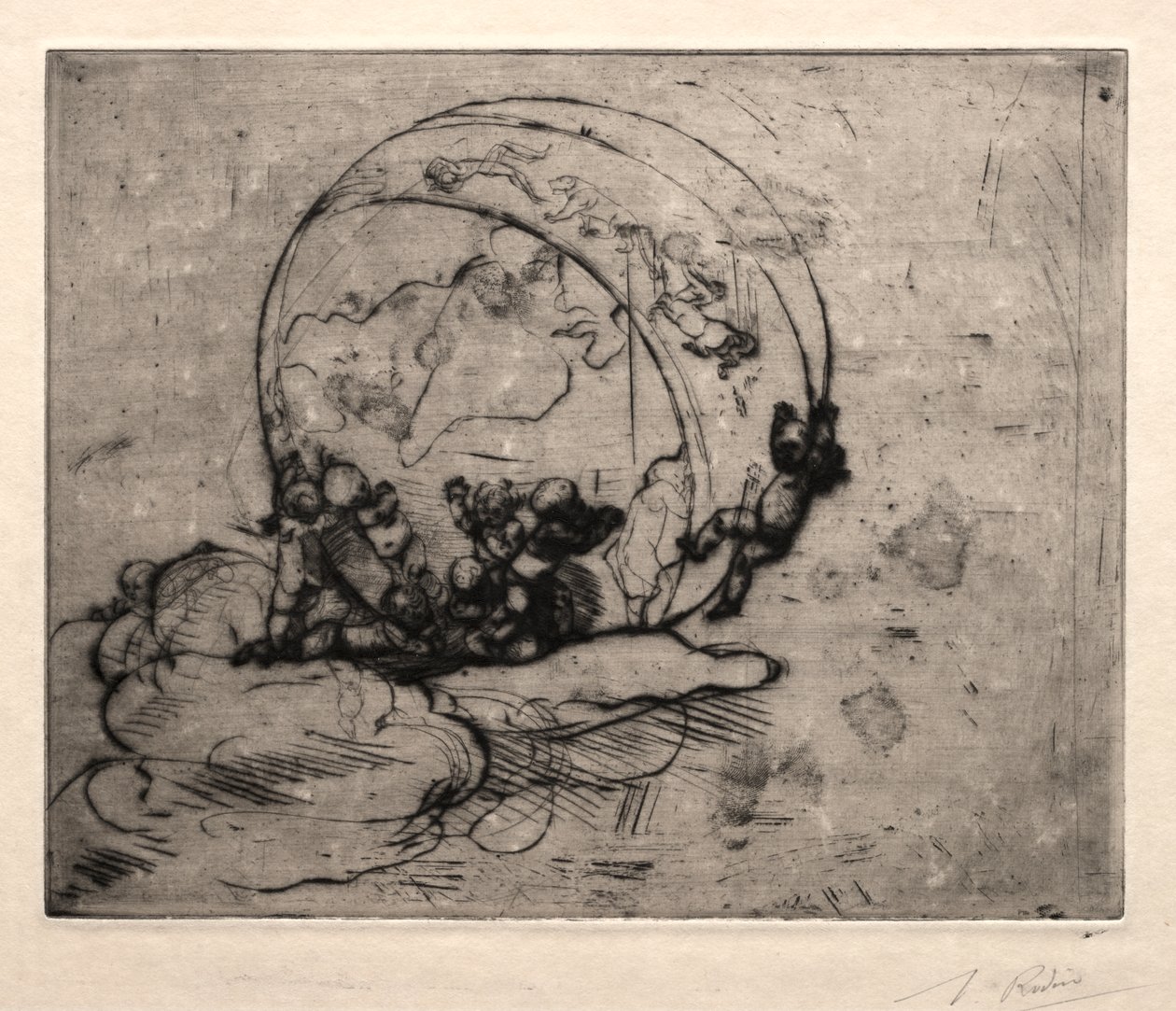 Cupidák vezetik a világot alkotó: Auguste Rodin