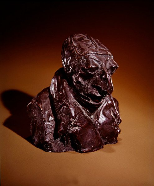 Honore-Victorin Daumier (lapos fejű férfi), 1832-35 körül (bronz) alkotó: Auguste Rodin
