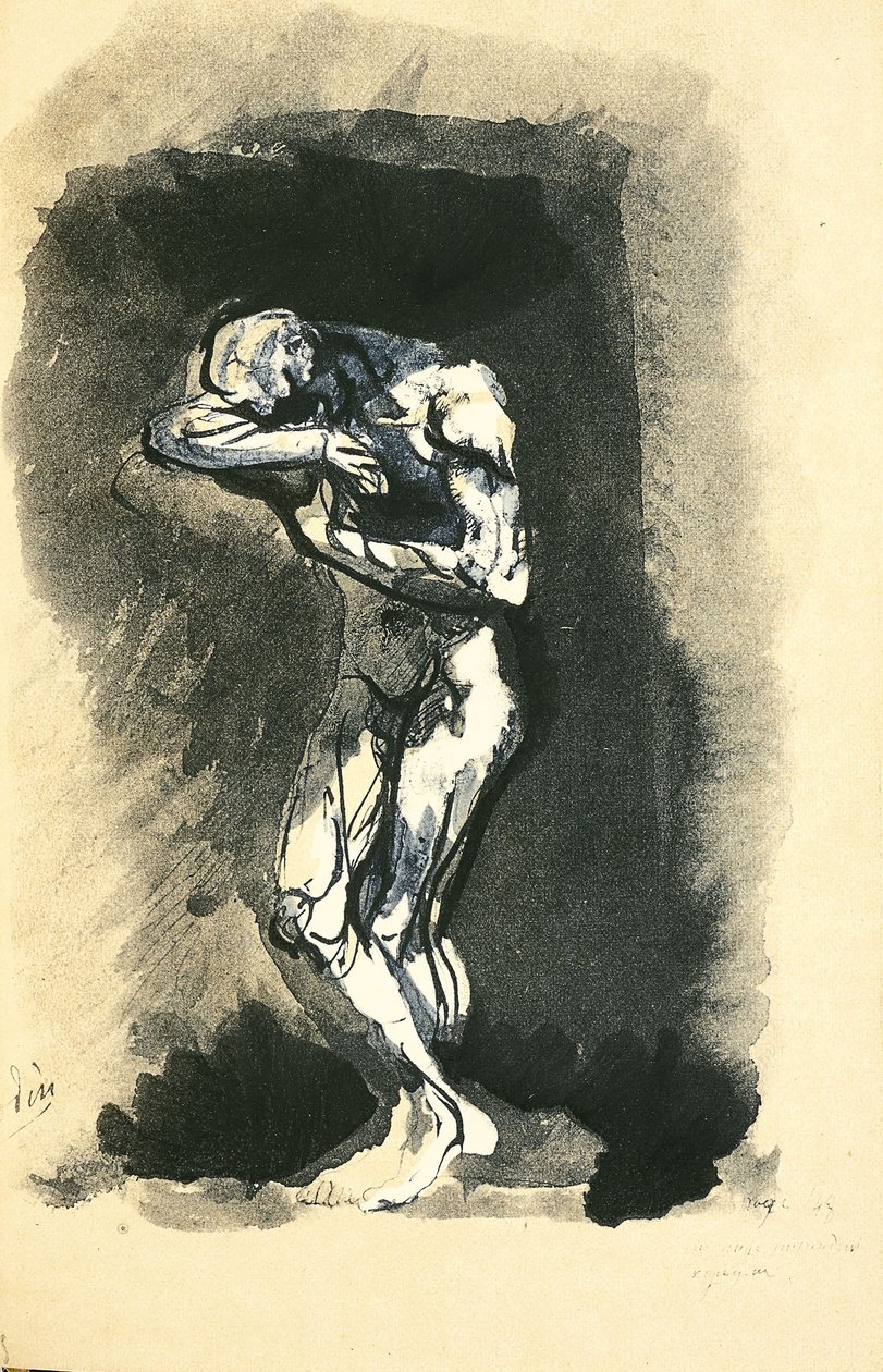 Illusztráció a Les Fleurs du Mal A gonosz virágaihoz, Charles Baudelaire, 1887-1888. alkotó: Auguste Rodin