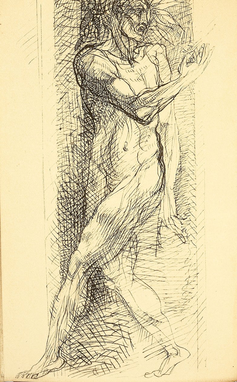 Illusztráció a Les Fleurs du Mal A gonosz virágaihoz, Charles Baudelaire, 1887-1888. alkotó: Auguste Rodin