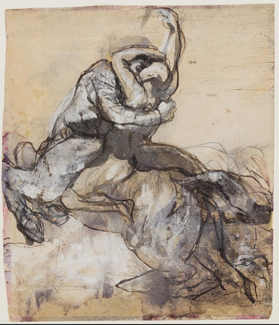 Kentaur elrabol egy fiatal férfit alkotó: Auguste Rodin
