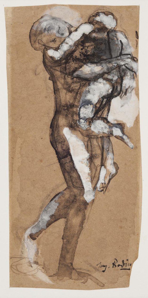 Egy fiút hordozó nő alkotó: Auguste Rodin