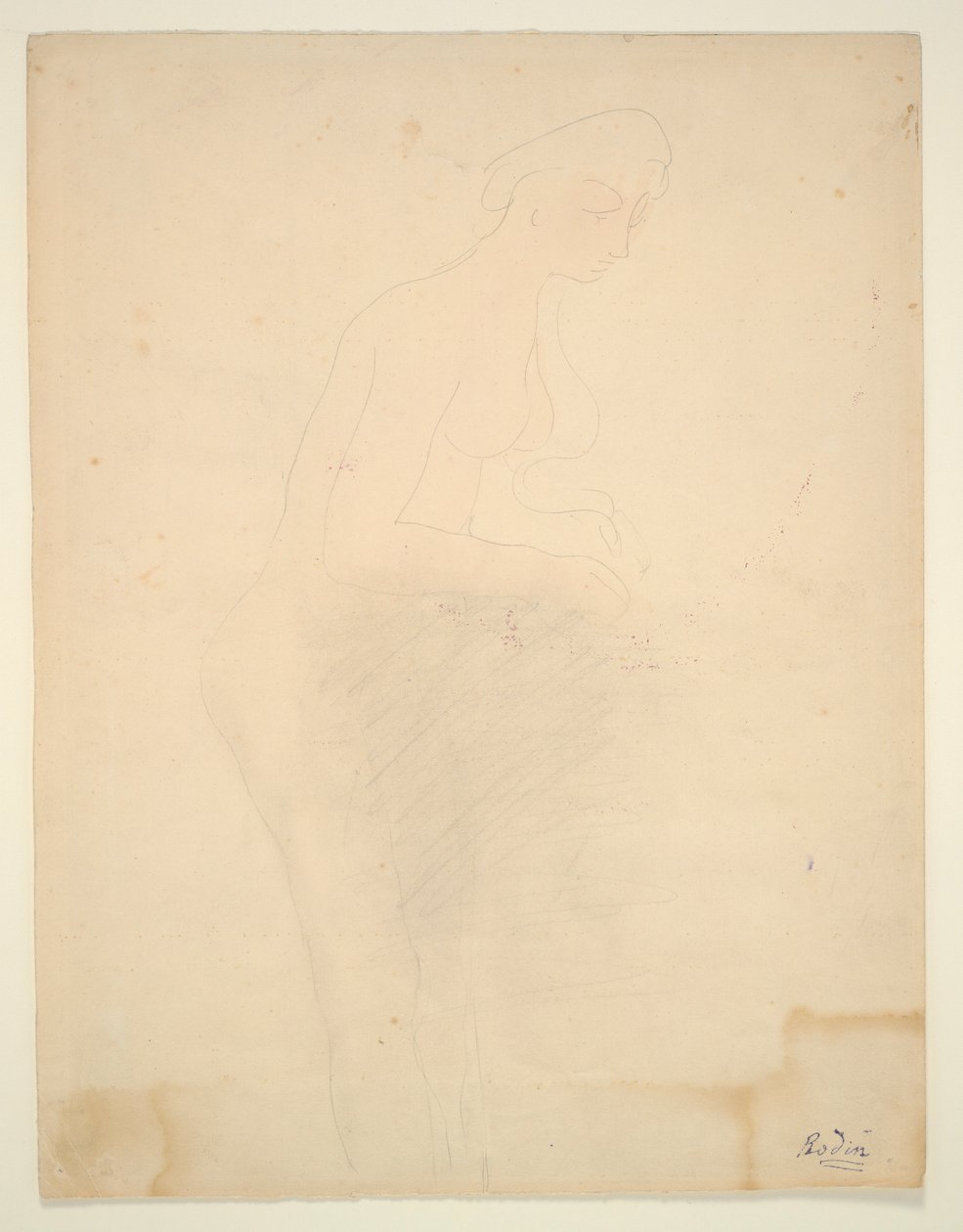 Meztelenül álló, jobb profil alkotó: Auguste Rodin