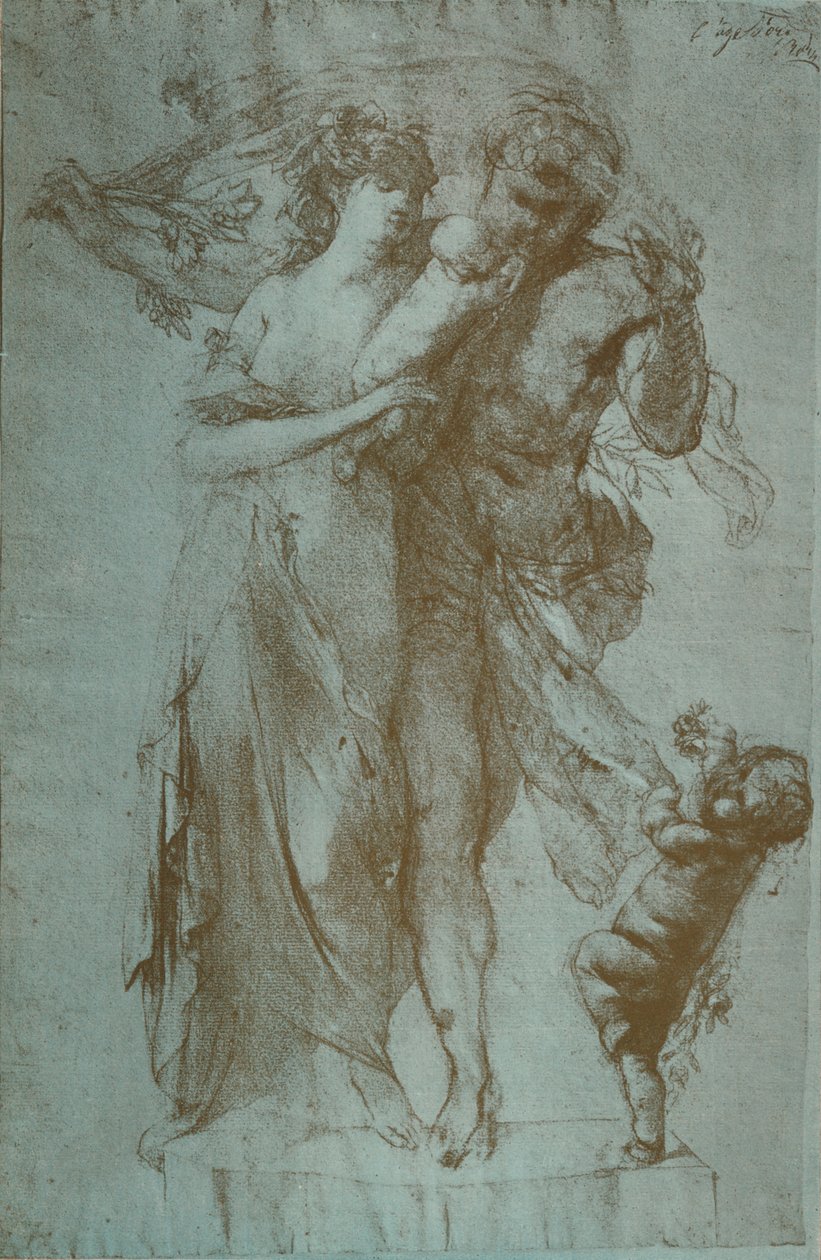 Auguste Rodin ceruzarajza, c1860-1906, 1906-7 alkotó: Auguste Rodin