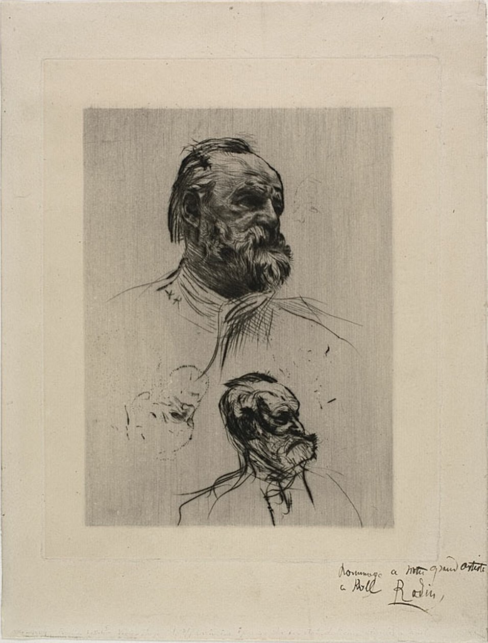 Victor Hugo portréja, háromnegyedes nézet alkotó: Auguste Rodin