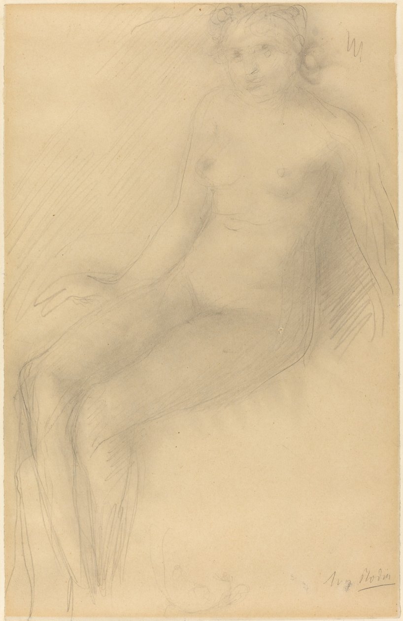 Ülő női akt alkotó: Auguste Rodin