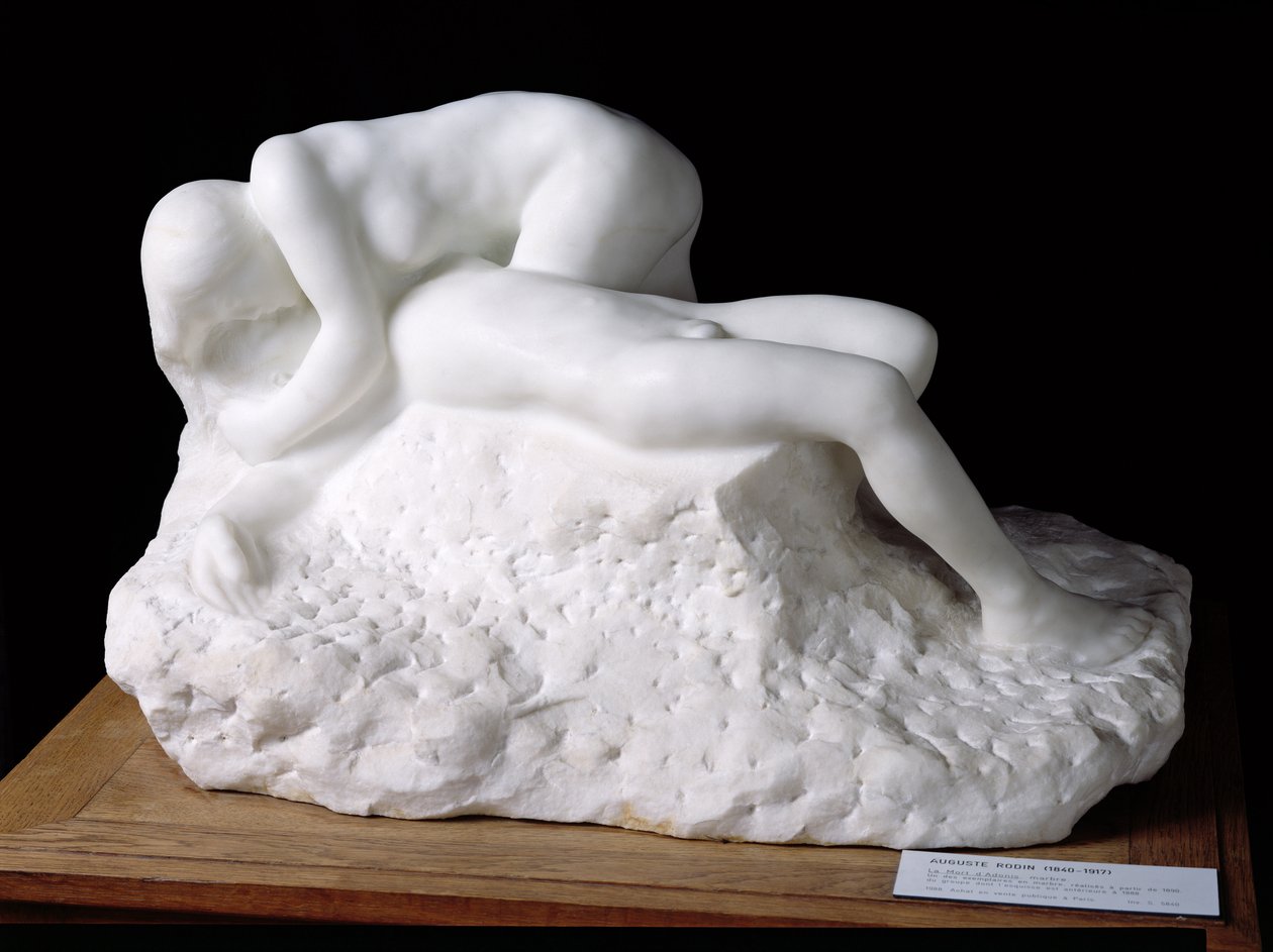 Adonis halála, 1888 után (márvány) alkotó: Auguste Rodin