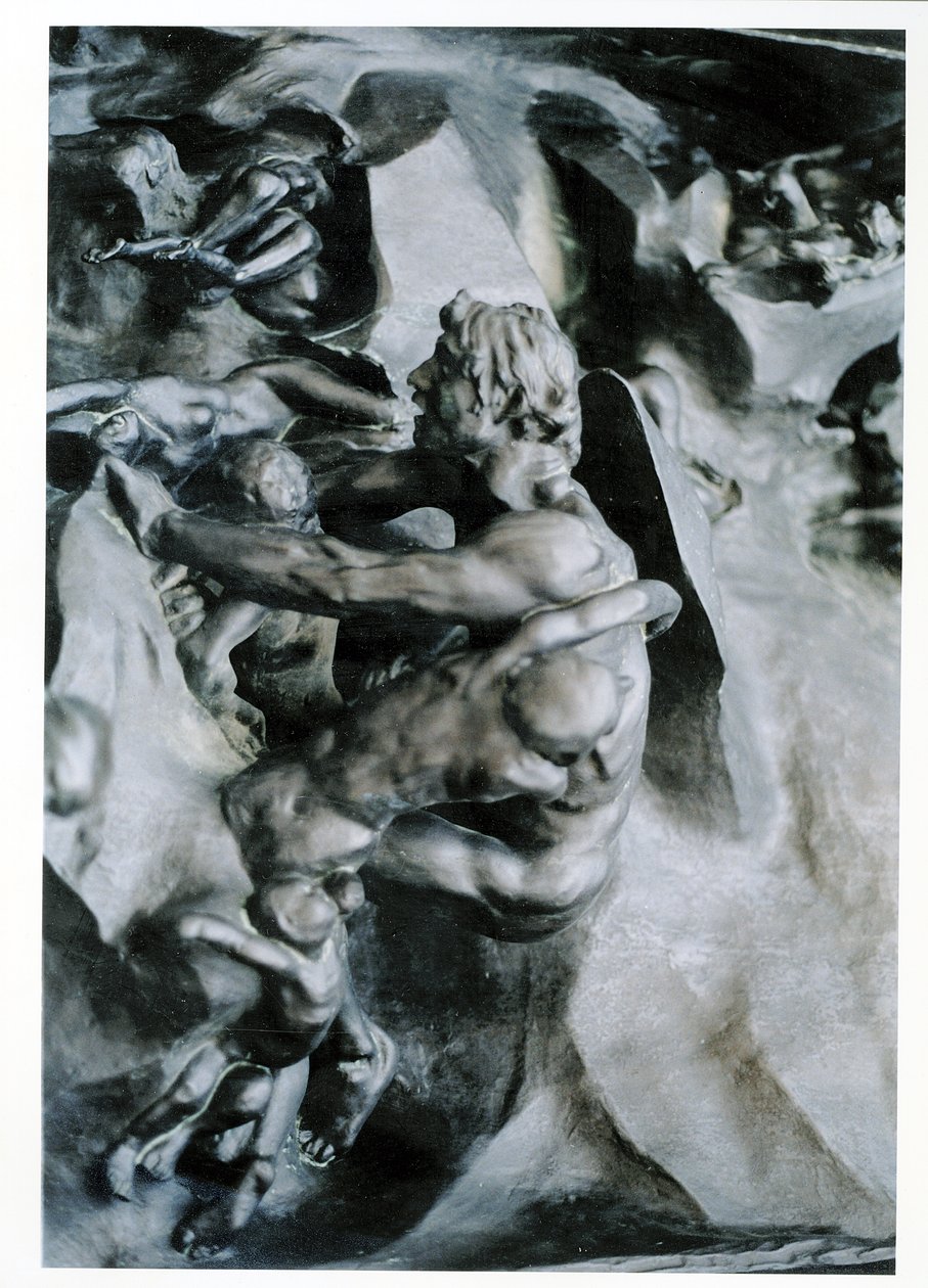 A pokol kapuja, Ugolino és fiai részlete, bal oldali központi panel, 1887 körüli bronz alkotó: Auguste Rodin