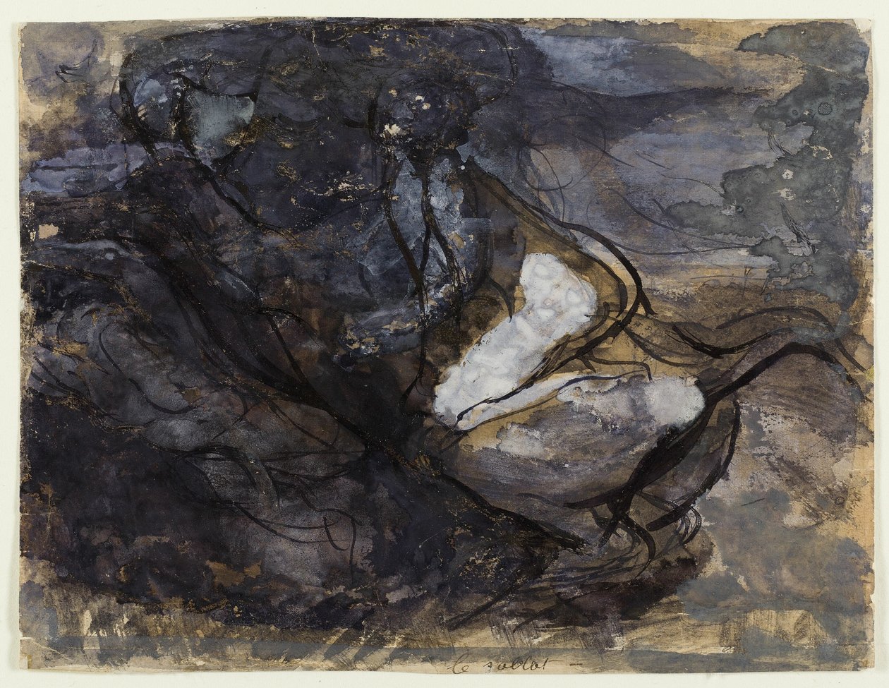 A boszorkányok szombatja (recto); Kentaurok vázlatai (verso) alkotó: Auguste Rodin