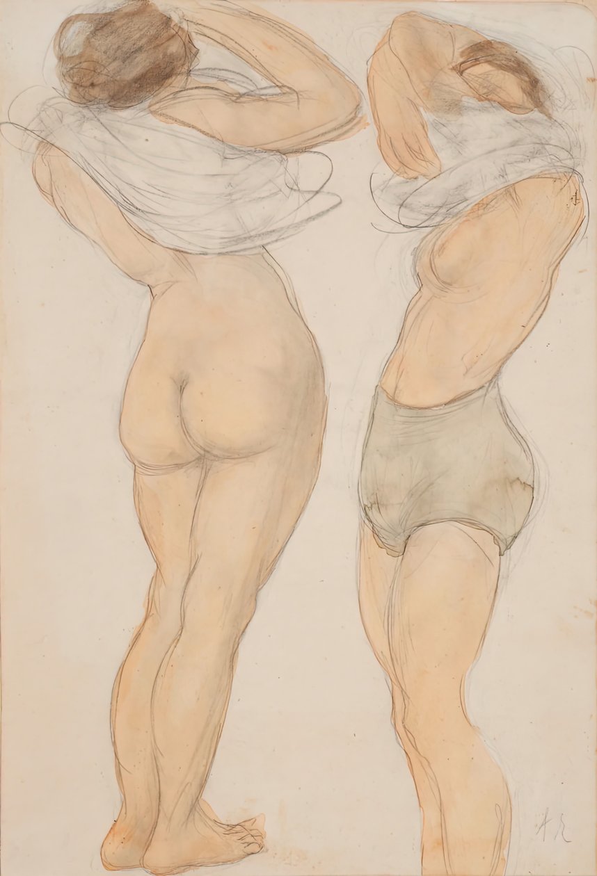 Két ábra, n.d. alkotó: Auguste Rodin