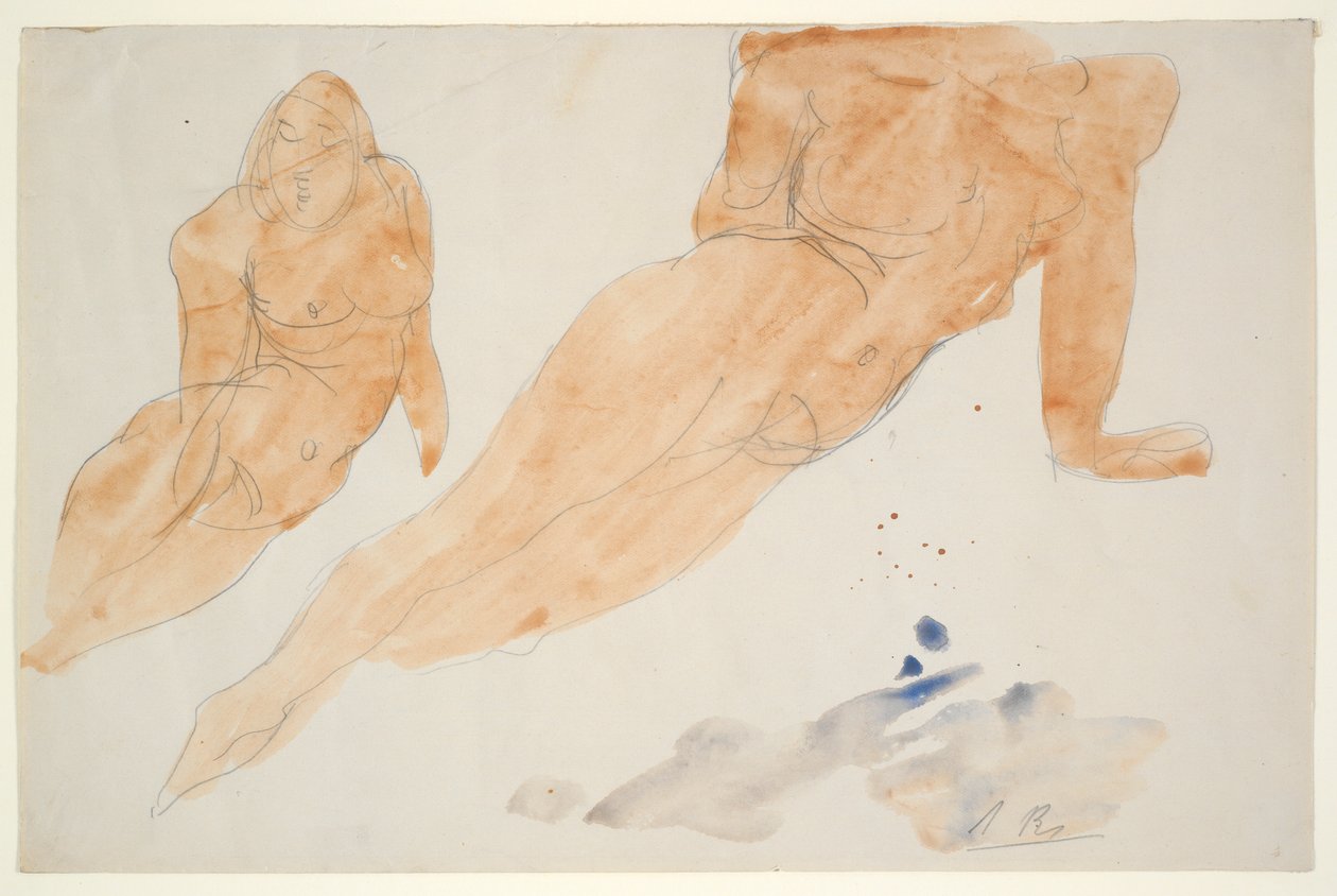 Két fekvő akt alkotó: Auguste Rodin
