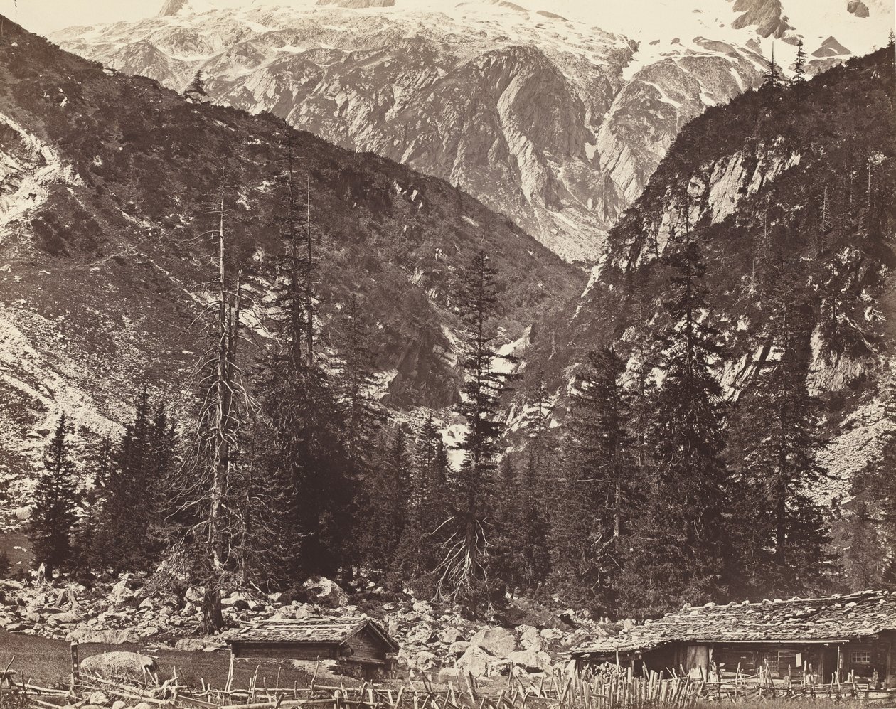 Chalet de Handeck, Hasli-völgy, Bern kanton, Svájc, kb. 1860 alkotó: Auguste Rosalie Bisson