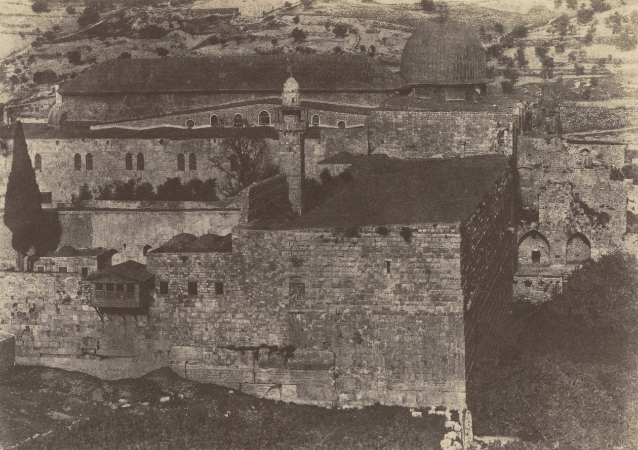 Jeruzsálem. A templom zárása. El-Aksa mecset, délnyugati sarok alkotó: Auguste Salzmann