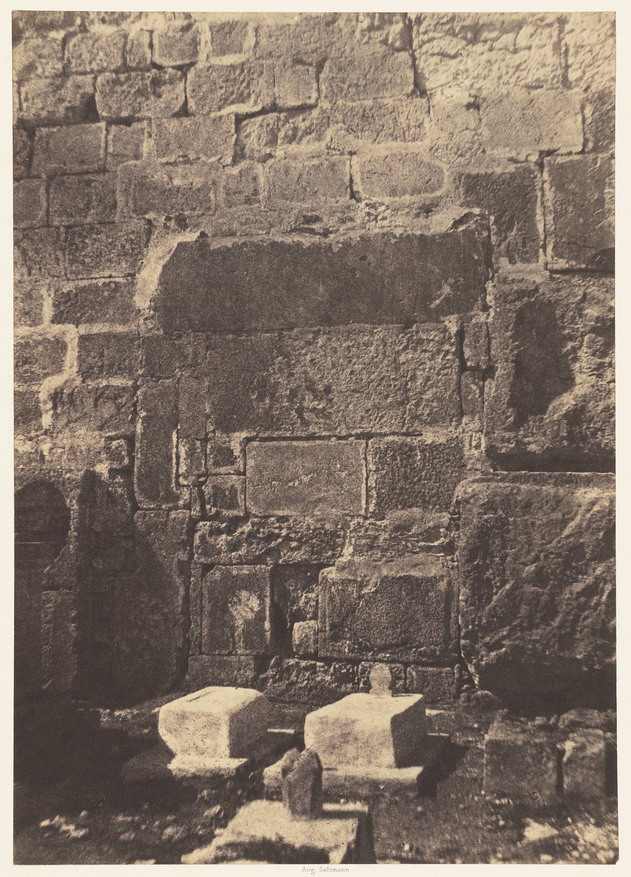Jeruzsálem. Templomfal. Jósáfát oszlopcsarnoka alkotó: Auguste Salzmann