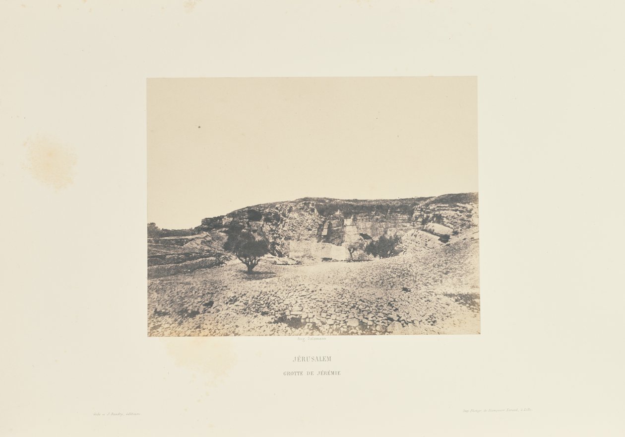 Jeruzsálem. Jeremiás barlangja alkotó: Auguste Salzmann