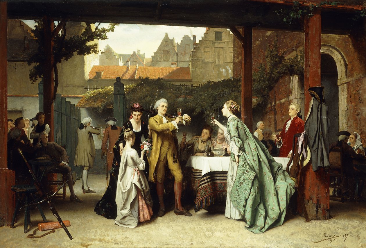 A győztes pirítása, 1870 alkotó: Auguste Serrure