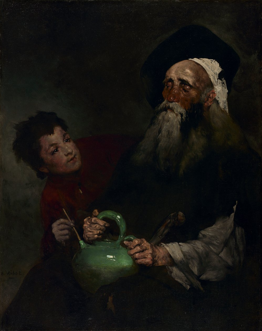 Lazarillo de Tormes és vak mestere, 1880 előtt (olaj, szövet) alkotó: Auguste Theodule Ribot