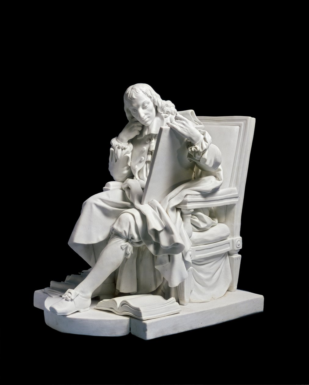 Blaise Pascal, 1784 körül (porcelán (kemény paszta), keksz) alkotó: Augustin Pajou