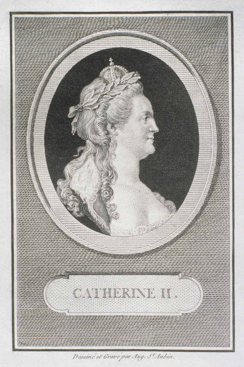 II. Katalin (1729-96) alkotó: Augustin de Saint Aubin