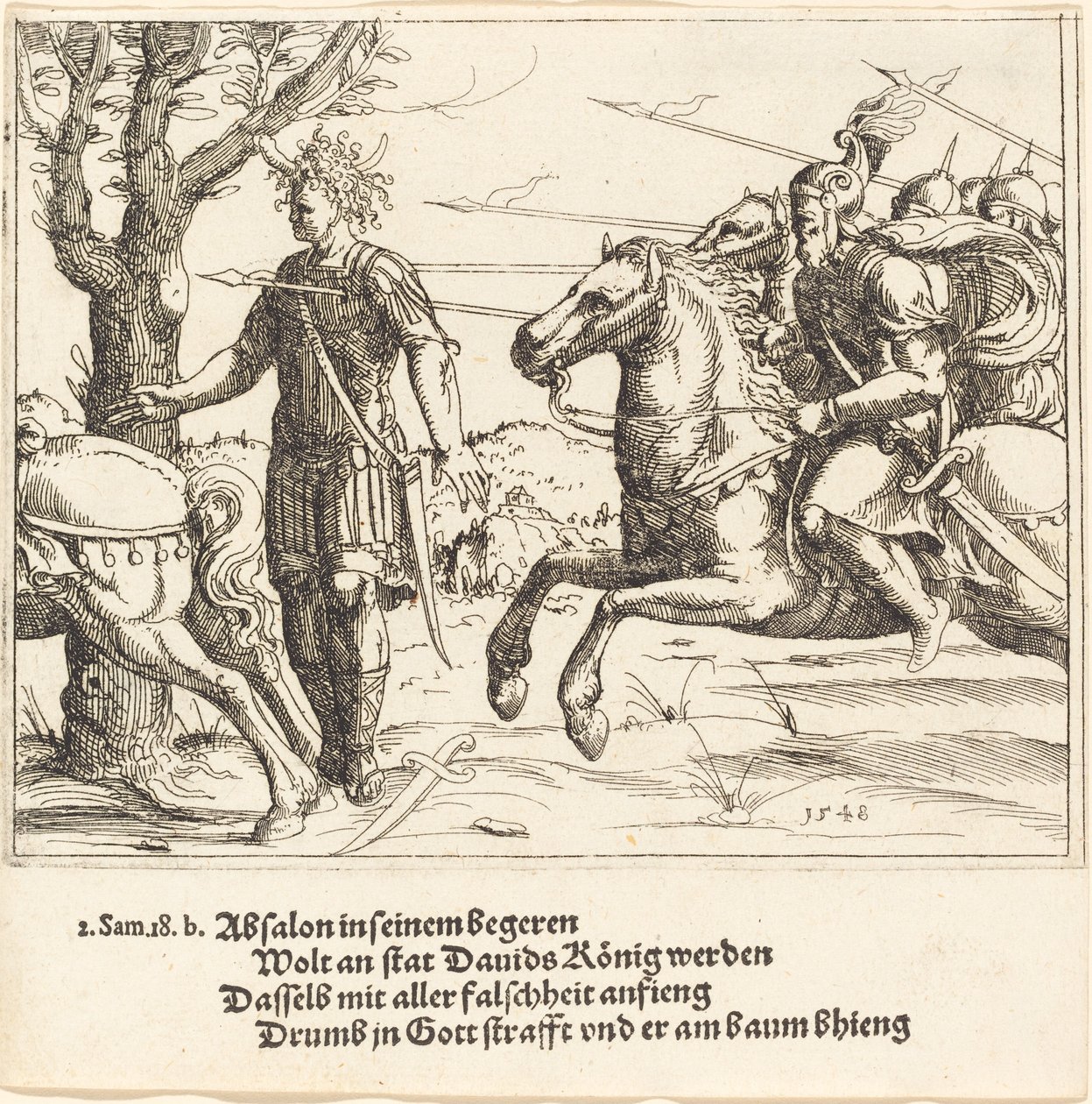 Absalom megölte Joáb alkotó: Augustin Hirschvogel