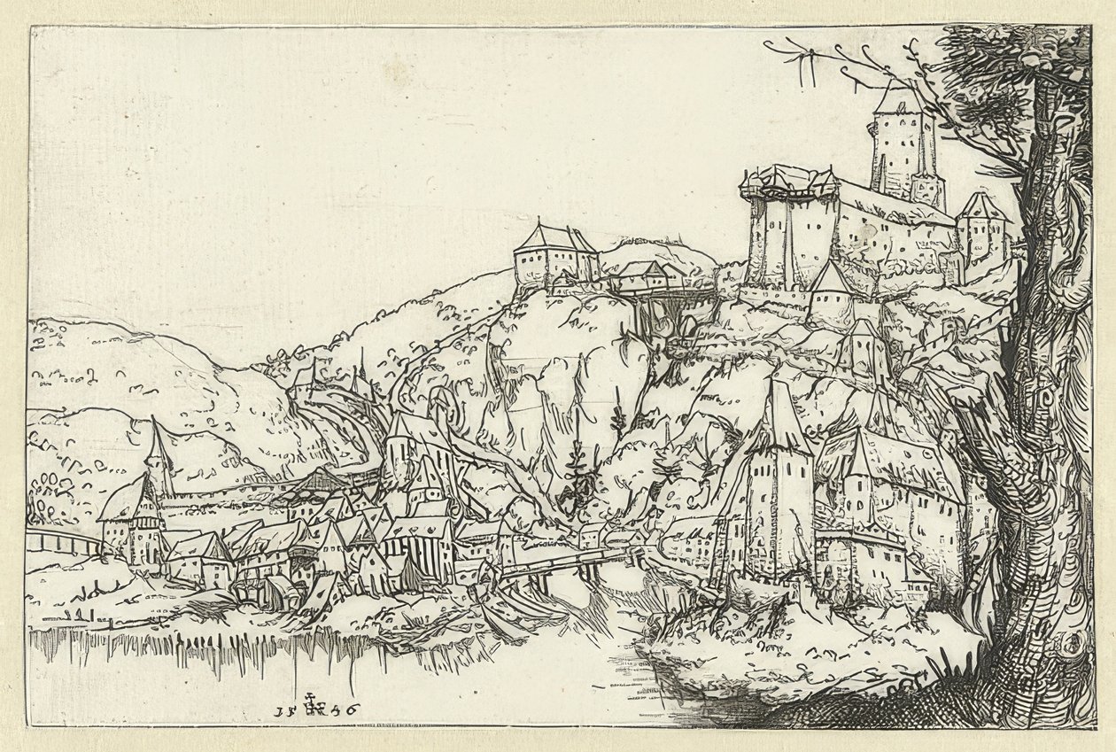Passau kilátása. 1546 alkotó: Augustin Hirschvogel
