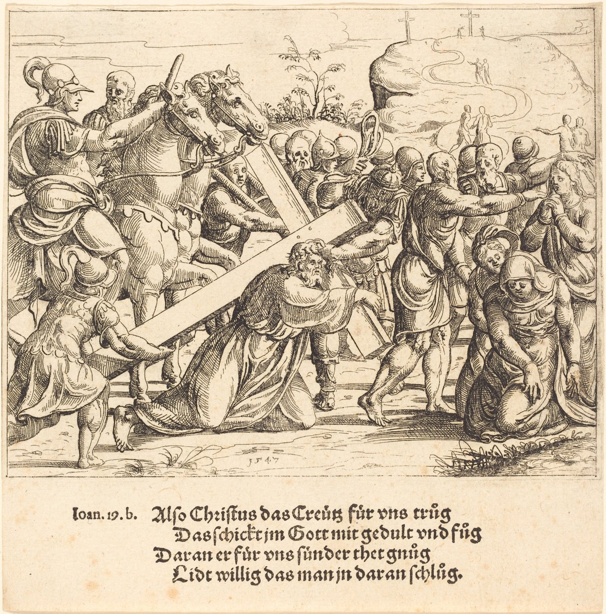 A keresztet hordozó Krisztus alkotó: Augustin Hirschvogel