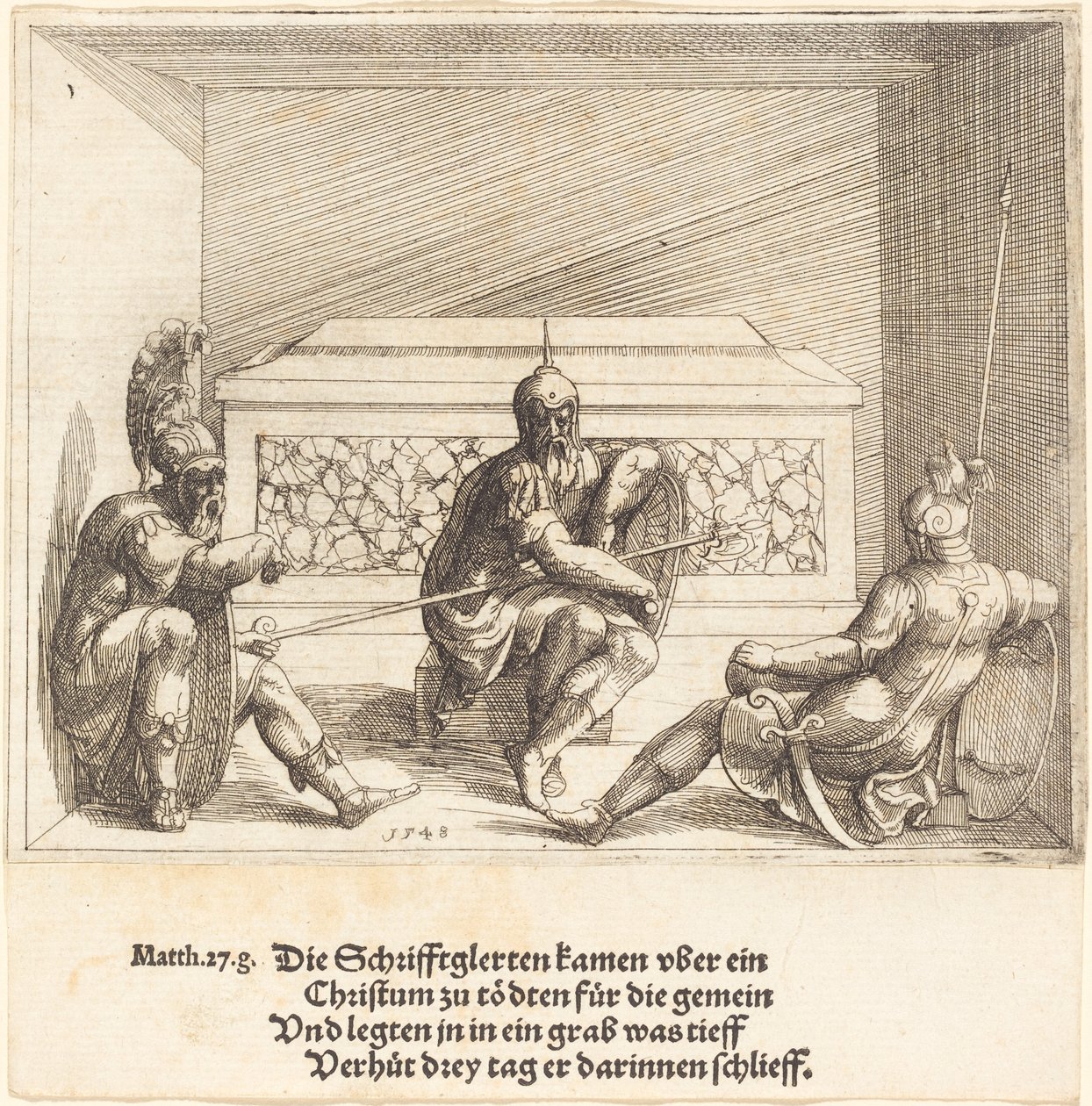 Krisztus a sírban alkotó: Augustin Hirschvogel