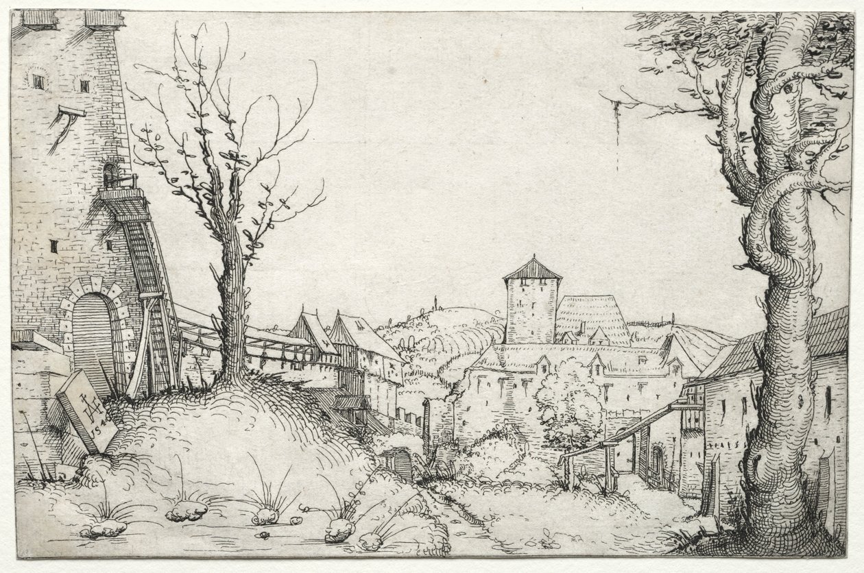 Egy kastély udvara alkotó: Augustin Hirschvogel