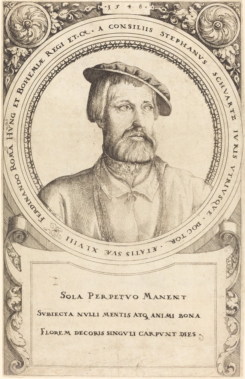Schwartz István doktor, 1548. alkotó: Augustin Hirschvogel