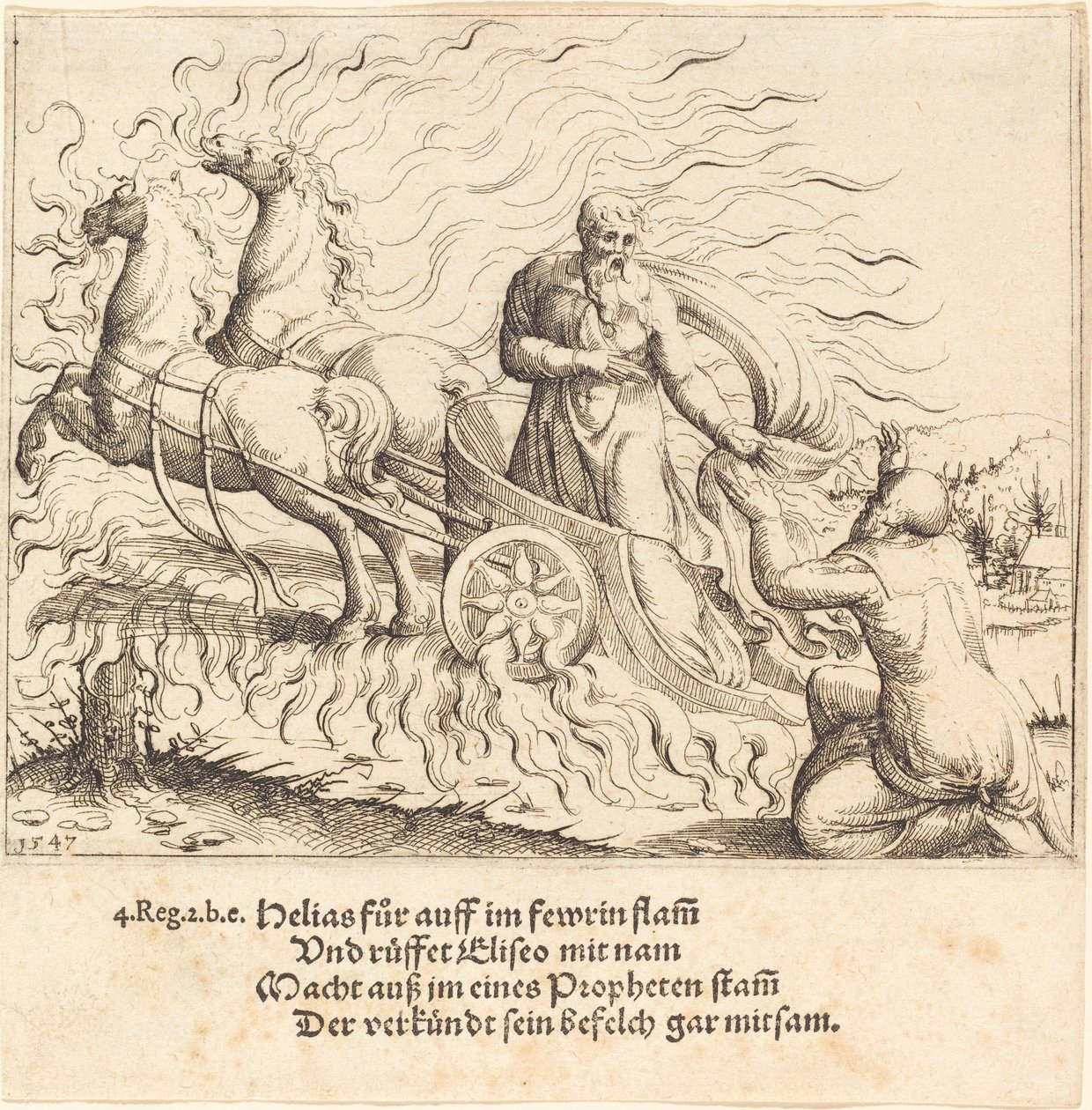 Illést felviszik a mennybe alkotó: Augustin Hirschvogel