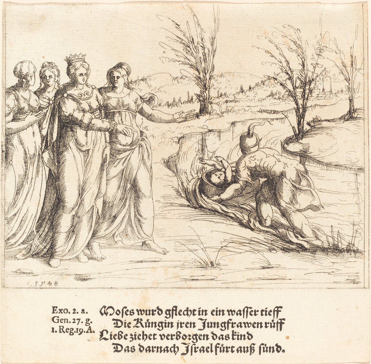 Mózes megtalálása alkotó: Augustin Hirschvogel