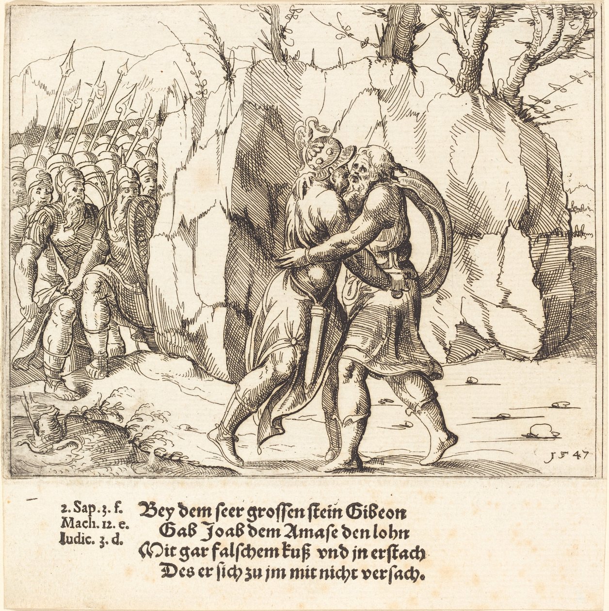Joáb elárulja Abnert alkotó: Augustin Hirschvogel